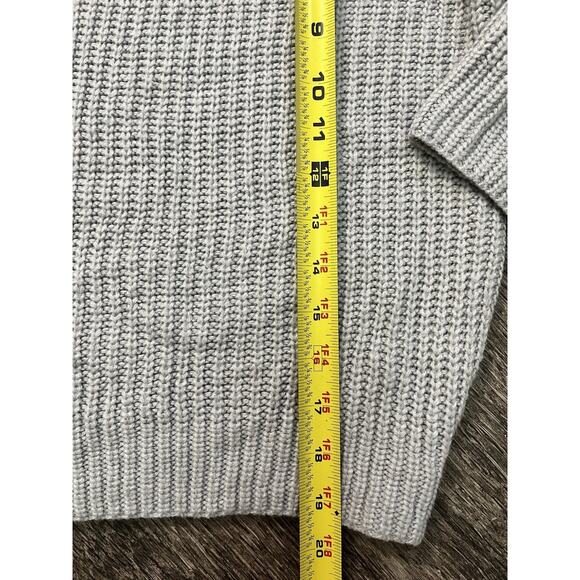 SHEIN Women’s Size Medium Gray Half Zip Chunky Knit Sweater Collared Pullover - Picture 5 of 7
